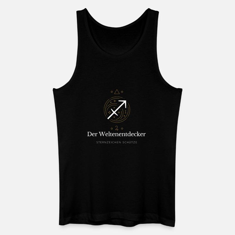 Der Weltenentdecker - Sternzeichen Schütze - Männer Bio Tank Top - Schwarz