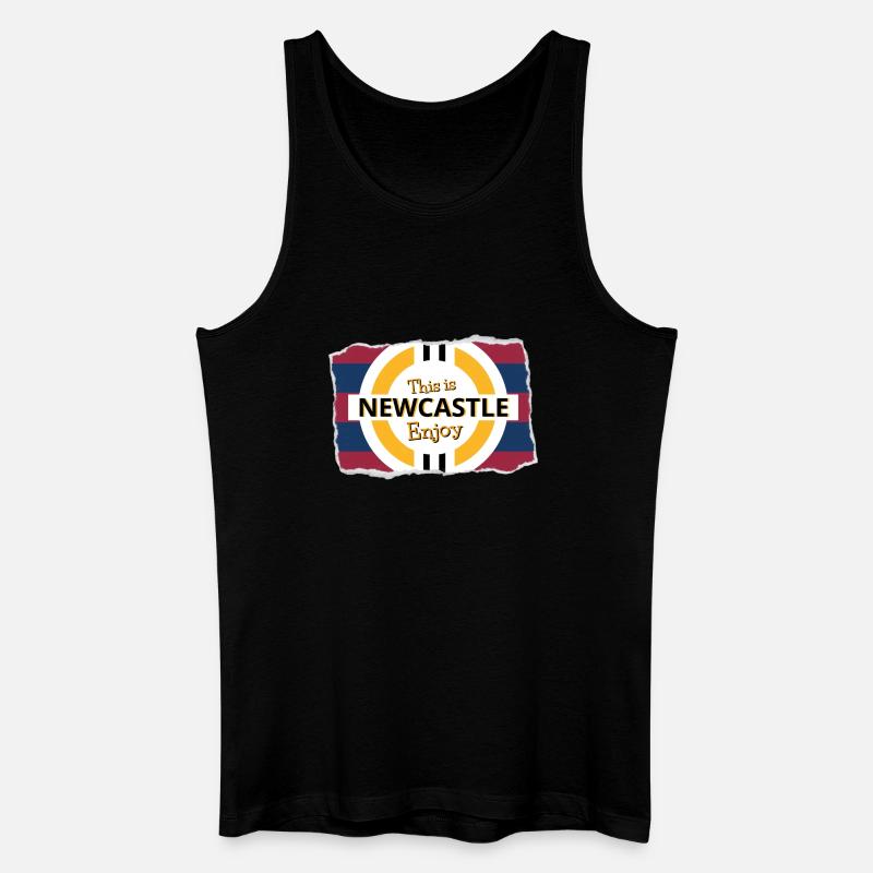 Blauer Roter Turm aus - Männer Bio Tank Top - Schwarz
