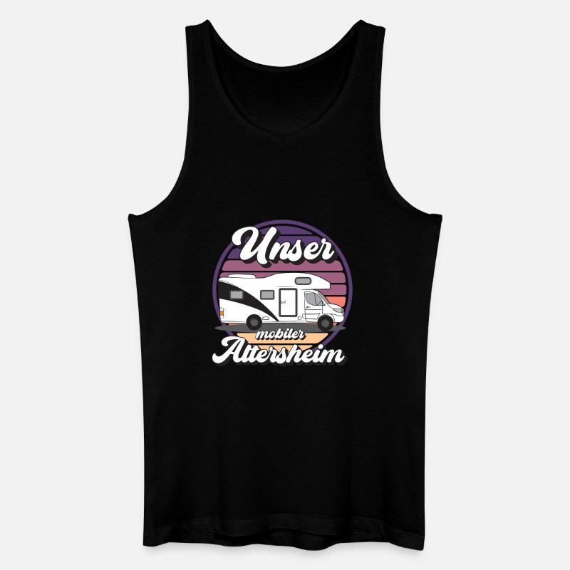 Mobiler Camper Outdoor Design - Männer Bio Tank Top - Schwarz
