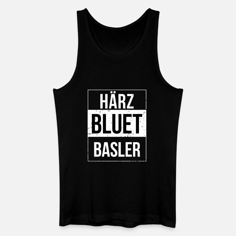 Härzbluetbasler aus Basel - Männer Bio Tank Top - Schwarz