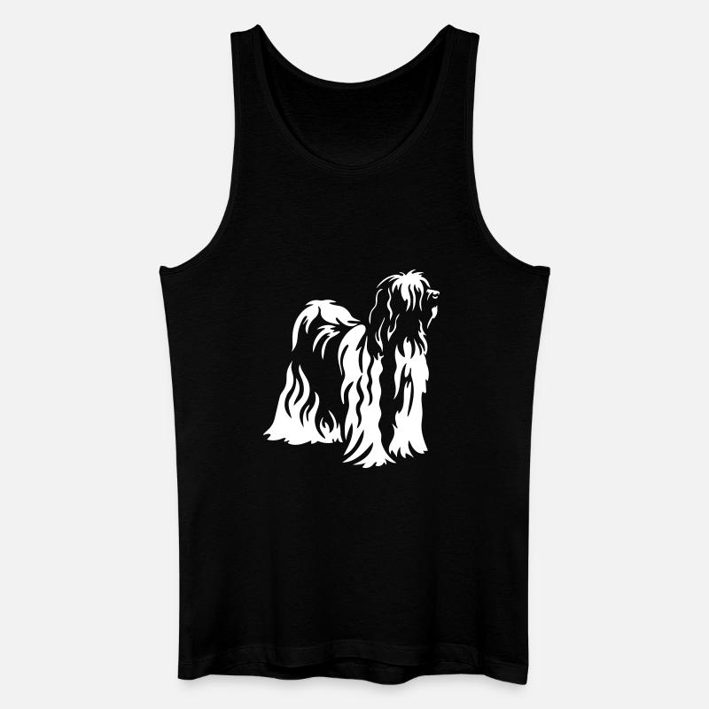 Tibet Terrier "Black Edition" - Männer Bio Tank Top - Schwarz