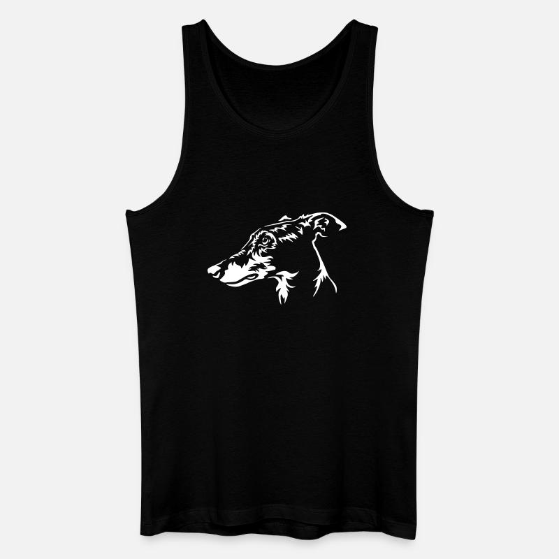 Greyhound Kopf "Black Edition" - Männer Bio Tank Top - Schwarz