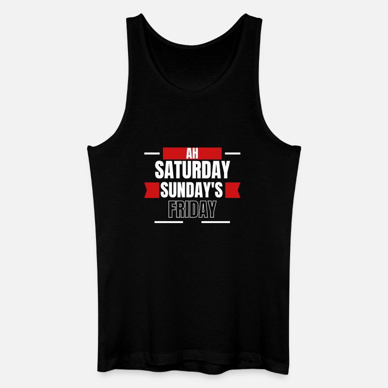 Ah Weekend Days Mashup Tee - Männer Bio Tank Top - Schwarz