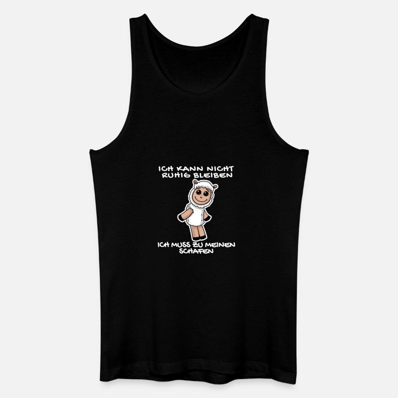 Schaf Schafe Spruch Sprüche - Männer Bio Tank Top - Schwarz
