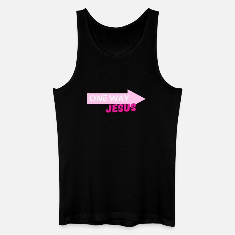 Einweg-Jesus-Pfeil - Männer Bio Tank Top - Schwarz