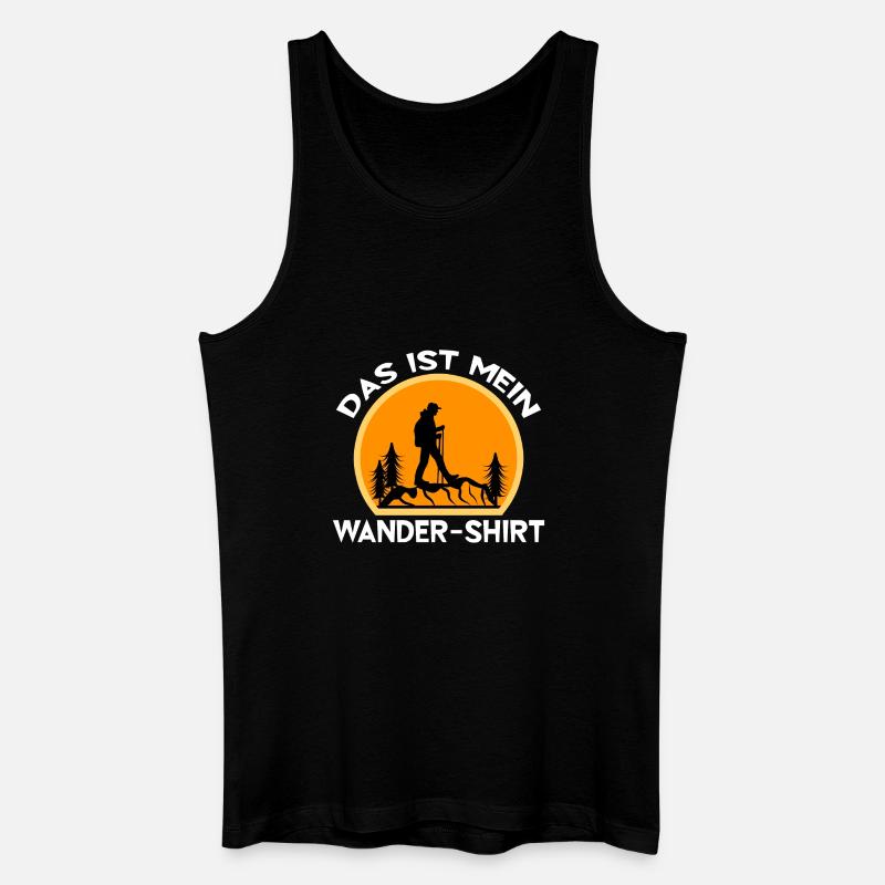 Klettern Wandern Wanderer Bergwandern Statement - Männer Bio Tank Top - Schwarz