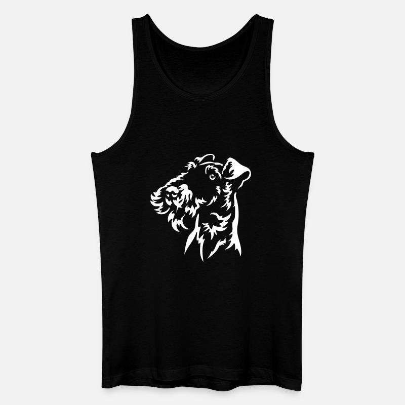 Foxterrier Kopf "Black Edition" - Männer Bio Tank Top - Schwarz