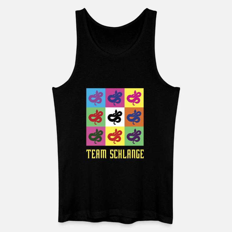 Team Schlange - Männer Bio Tank Top - Schwarz