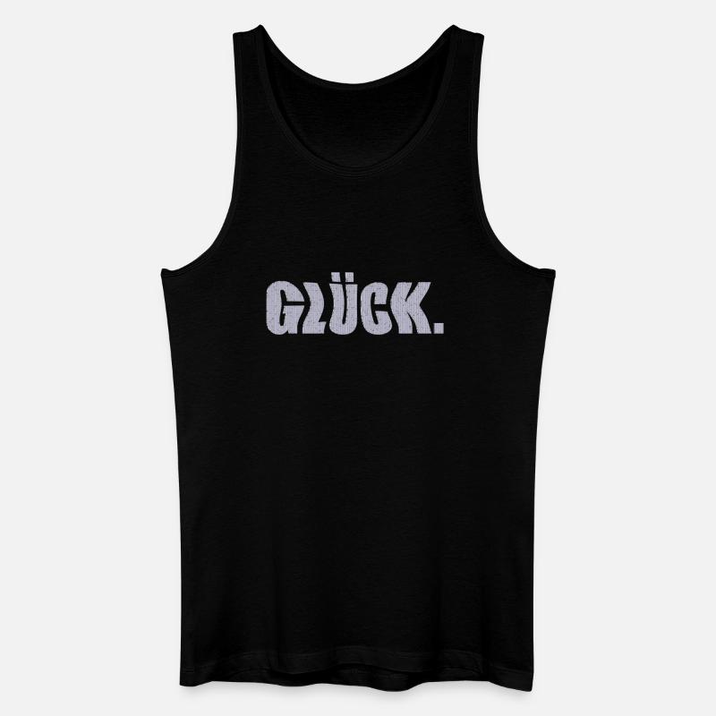 glück - Männer Bio Tank Top - Schwarz