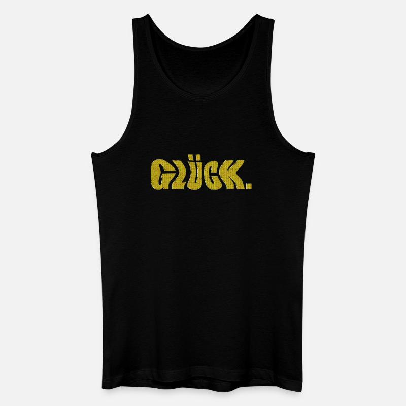 glück - Männer Bio Tank Top - Schwarz