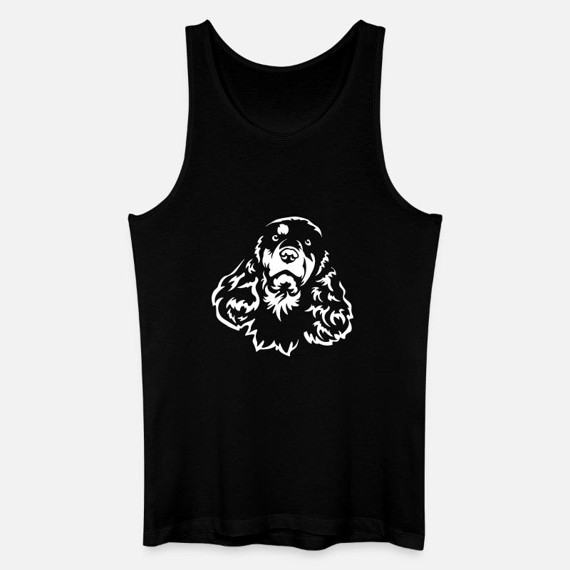 Cocker Spaniel Head « Black Edition » - Débardeur bio Homme - noir