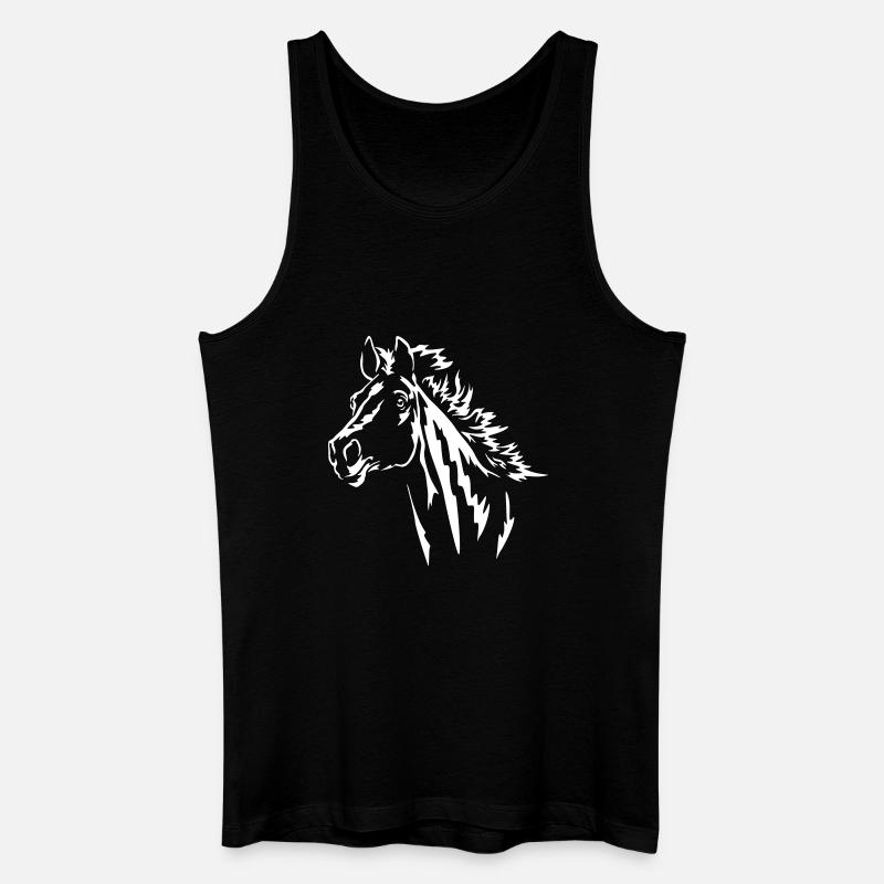 Pferd Kopf "Black Edition" - Männer Bio Tank Top - Schwarz