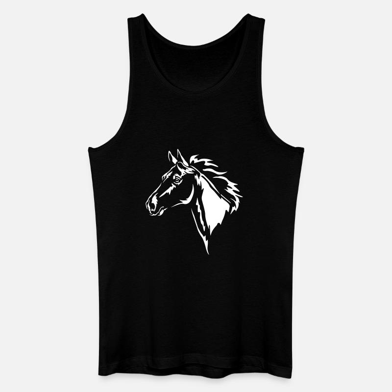 Pferd Kopf "Black Edition" - Männer Bio Tank Top - Schwarz