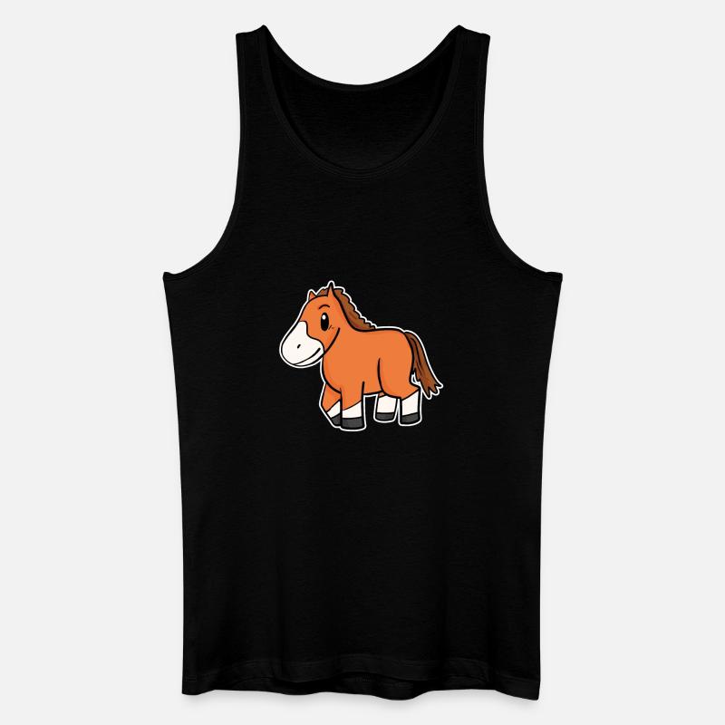 Pferd Motiv - Männer Bio Tank Top - Schwarz