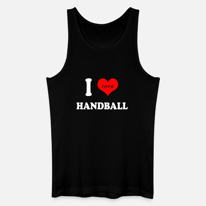 Ich liebe Handball - Männer Bio Tank Top - Schwarz
