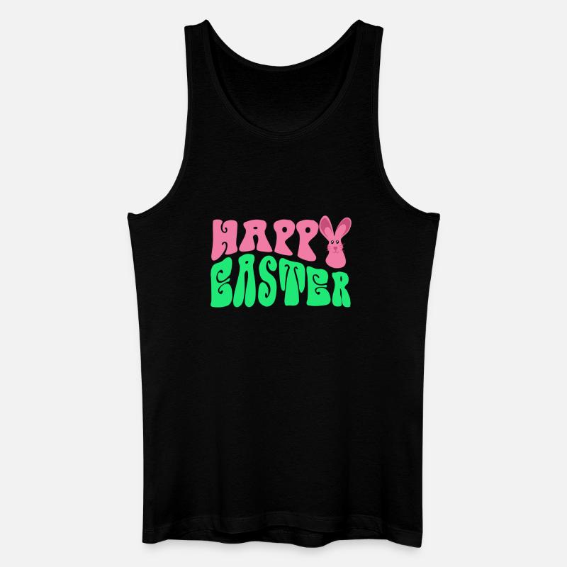 Frohe Ostern - Happy Easter - Männer Bio Tank Top - Schwarz