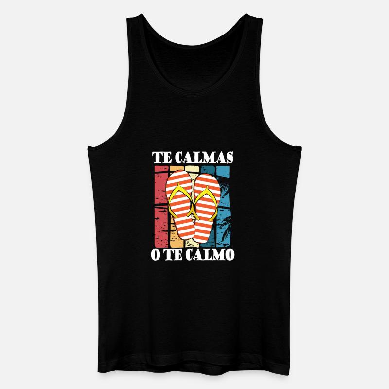 Te calmas o te calmo - Männer Bio Tank Top - Schwarz