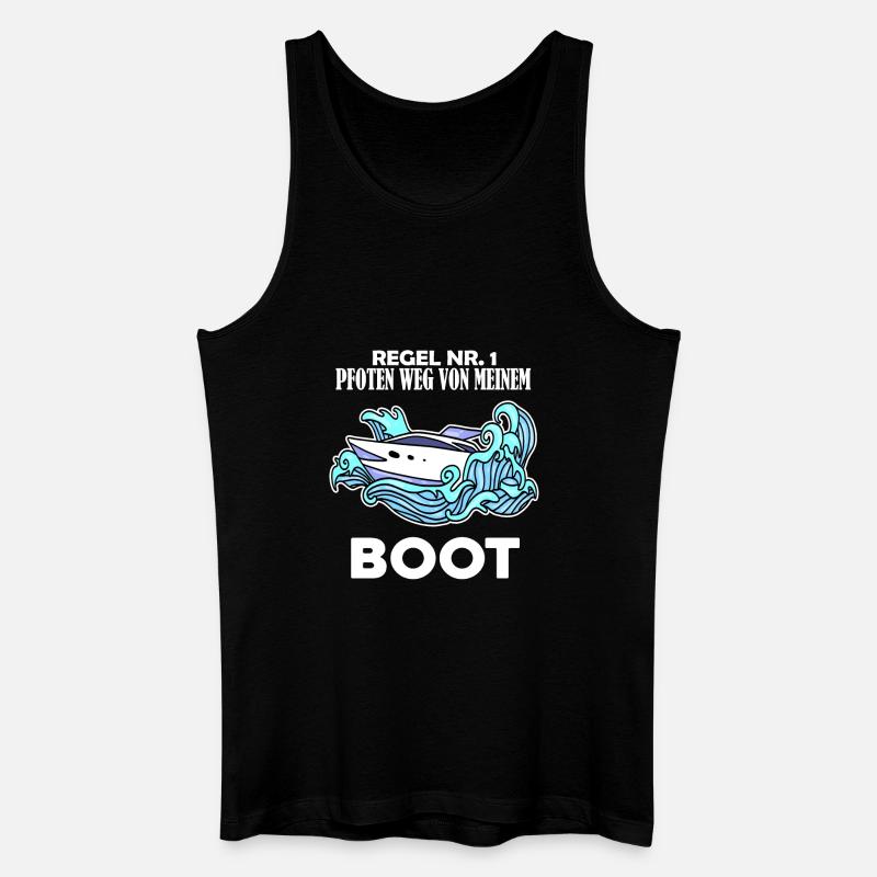 Boote Motorboot - Männer Bio Tank Top - Schwarz