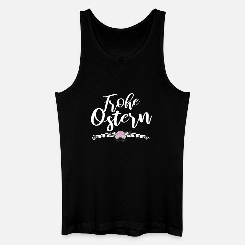 frohe Ostern - Männer Bio Tank Top - Schwarz