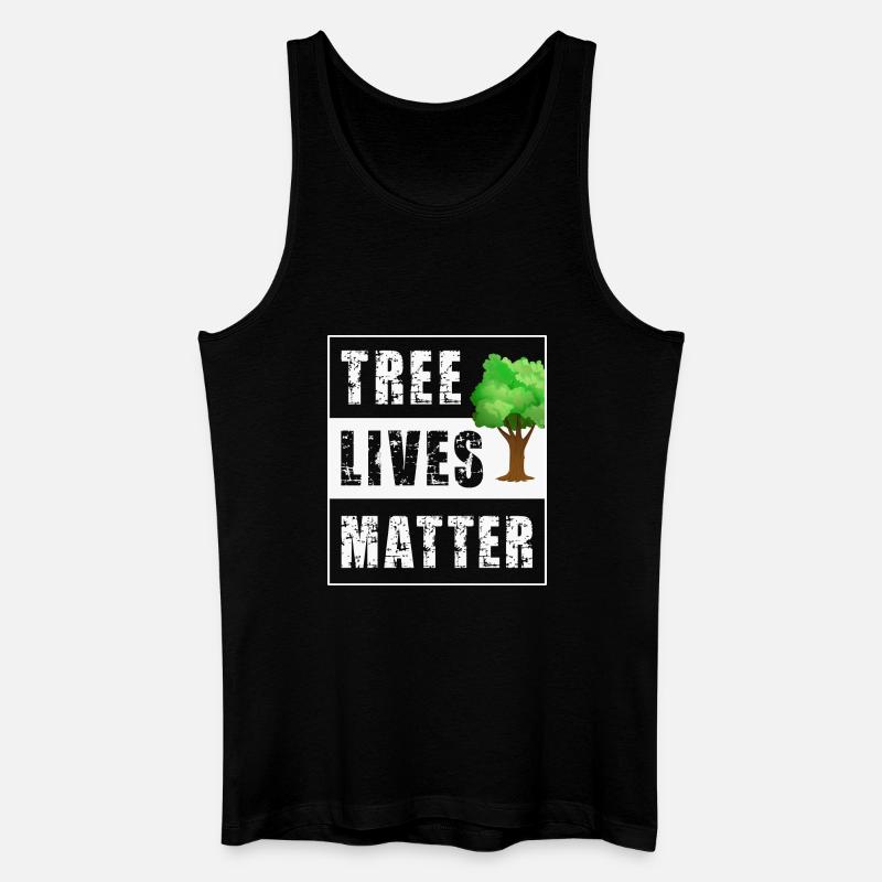 Baum Bäume - Männer Bio Tank Top - Schwarz