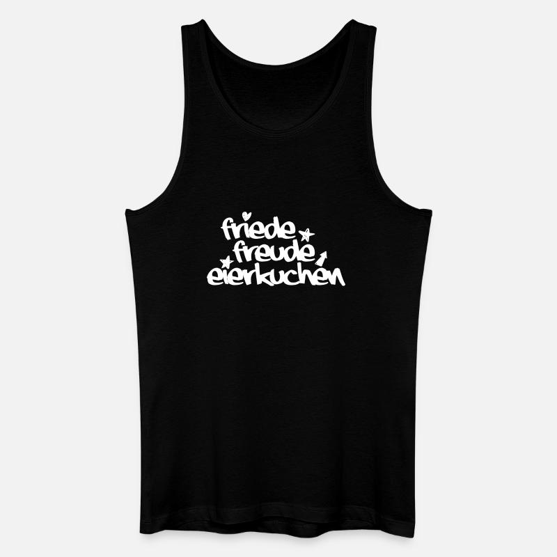 Friede, Freude, Eierkuchen - Männer Bio Tank Top - Schwarz