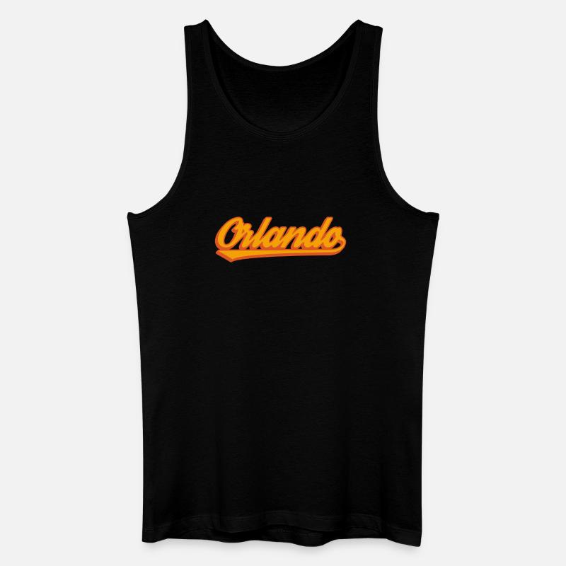 Orlando Retro Script - Männer Bio Tank Top - Schwarz