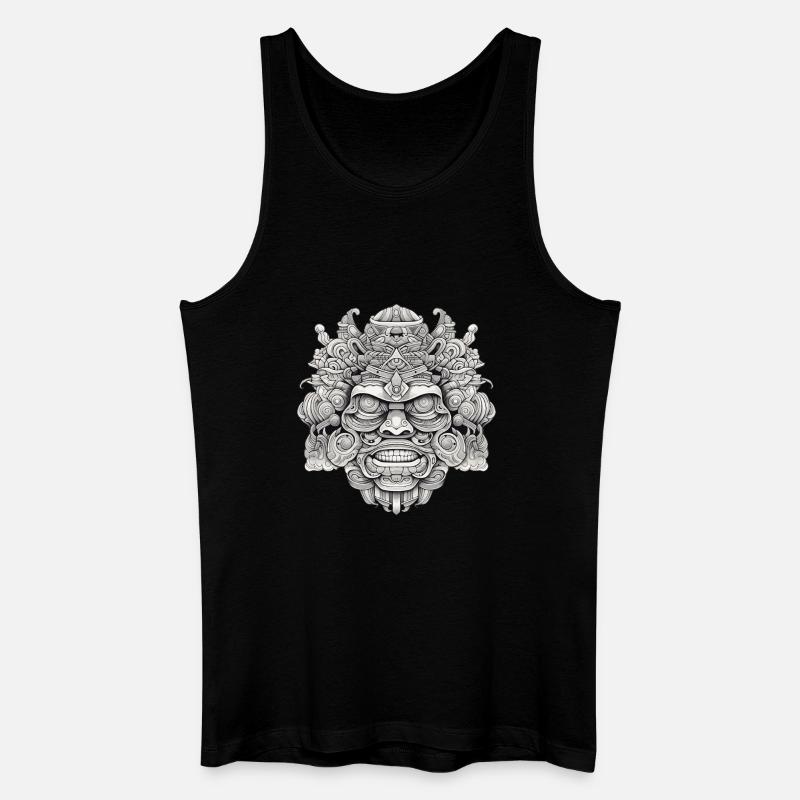 Psychedelischer Kopf - Männer Bio Tank Top - Schwarz