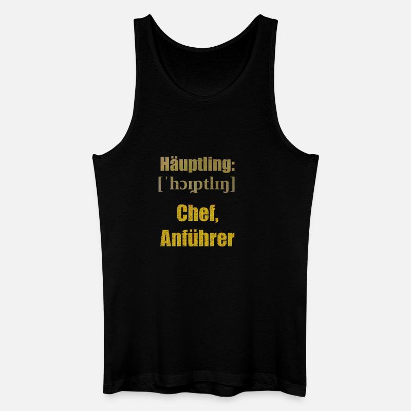 häuptling chef - Männer Bio Tank Top - Schwarz