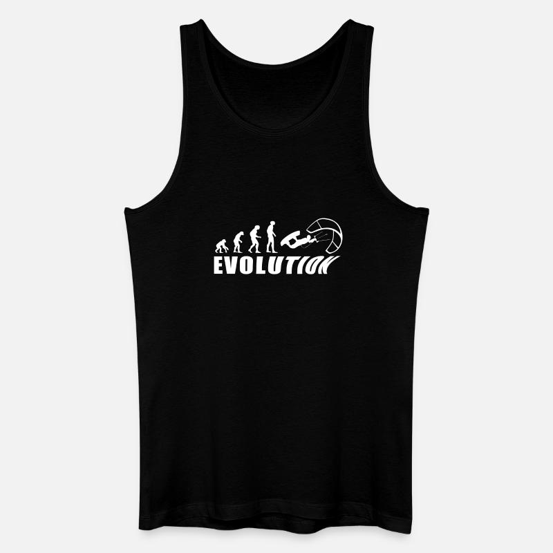 EVOLUTION KITESURF Meer Urlaub Geschenk - Männer Bio Tank Top - Schwarz