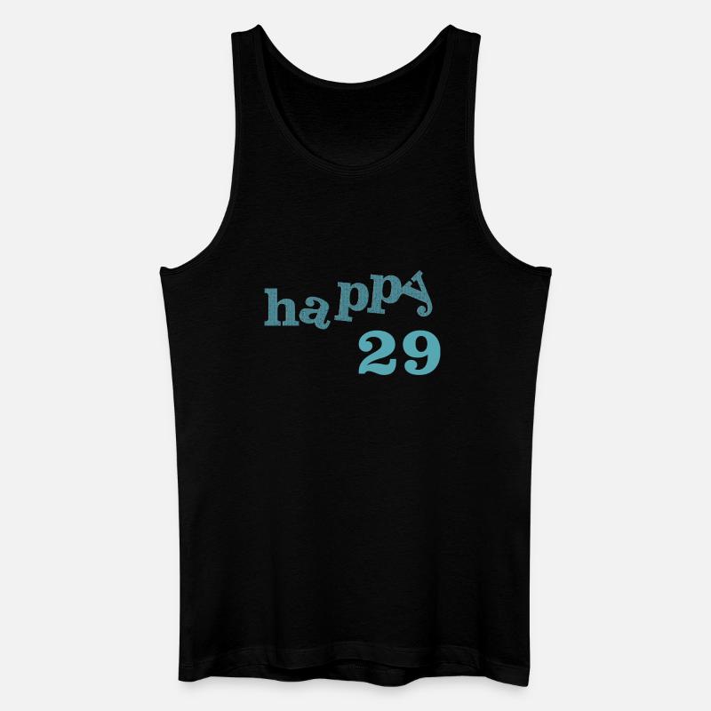 happy 29 - Männer Bio Tank Top - Schwarz