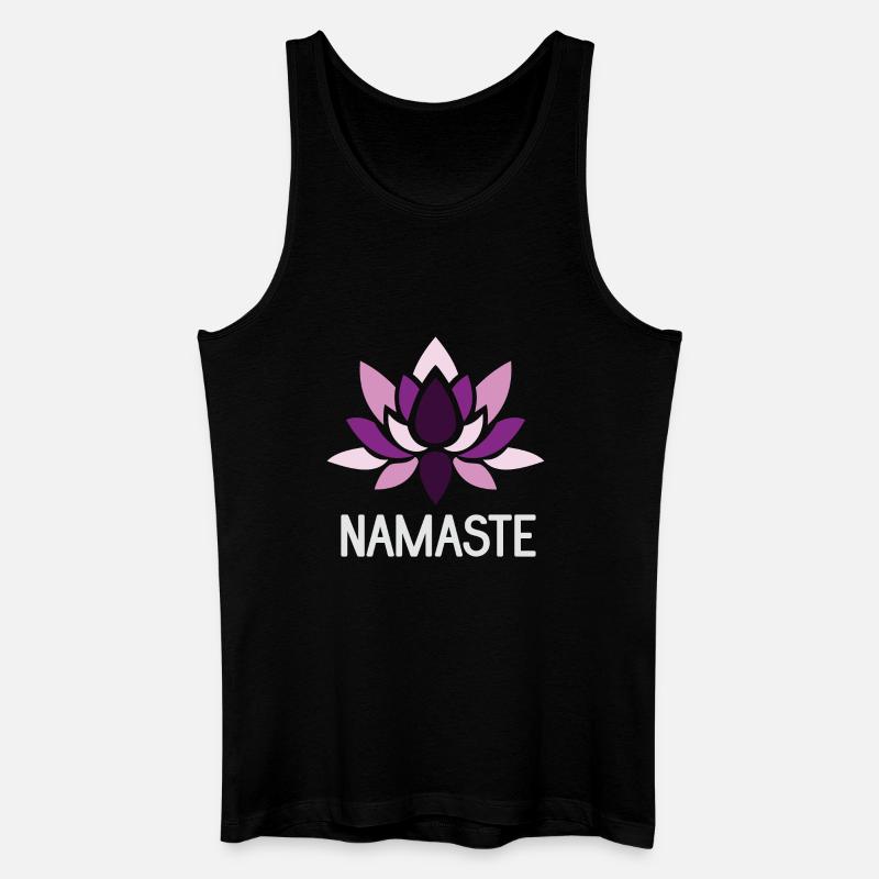 Namaste - Yoga Geschenkidee - Männer Bio Tank Top - Schwarz