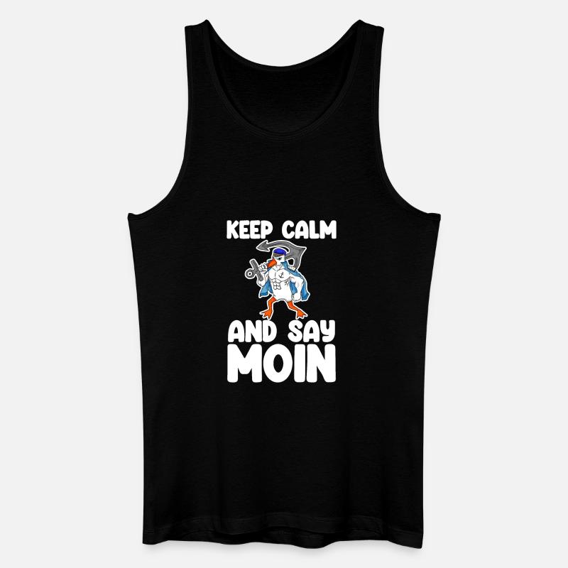 Nordsee Moin Plattdeutsch - Männer Bio Tank Top - Schwarz