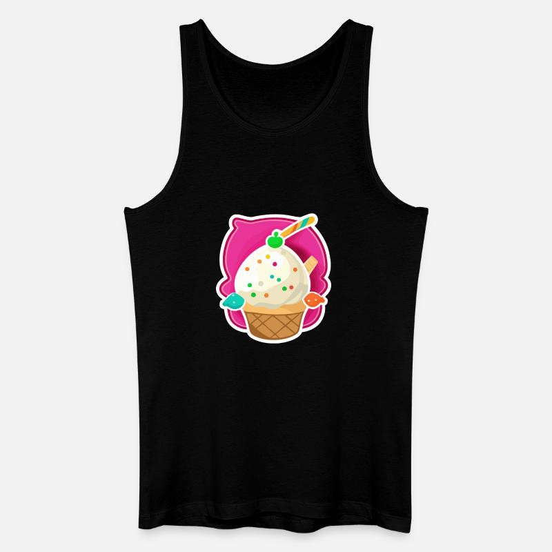 Eis, Eiscreme - Männer Bio Tank Top - Schwarz