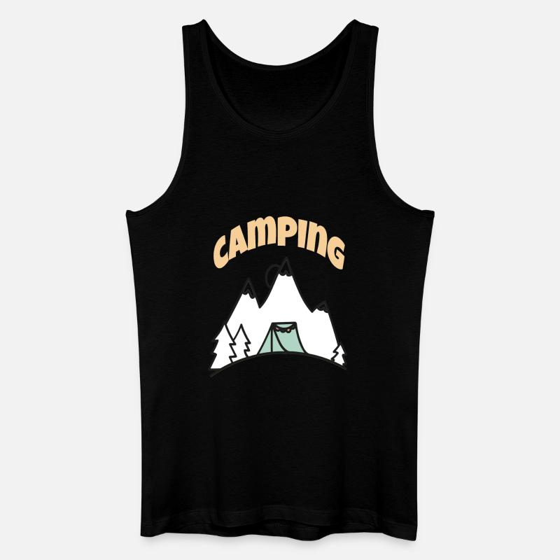 Leben auf dem Campingplatz - Männer Bio Tank Top - Schwarz