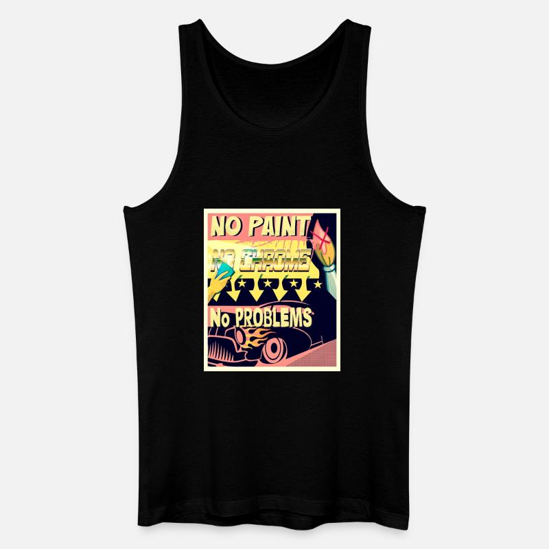 NO PAINT, NO CHROME, NO PROBLEMS - Männer Bio Tank Top - Schwarz