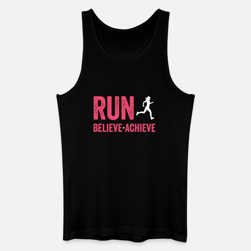 Marathon - Laufen. Glauben. Erreichen. - Männer Bio Tank Top - Schwarz