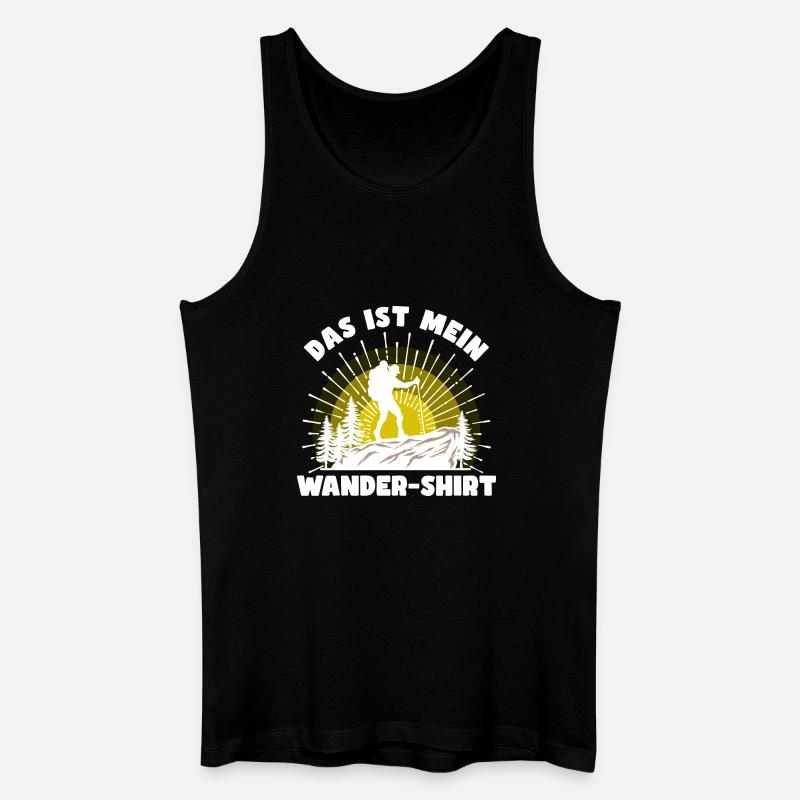 Wandern Statement Bergsteigen Klettern Statement - Männer Bio Tank Top - Schwarz
