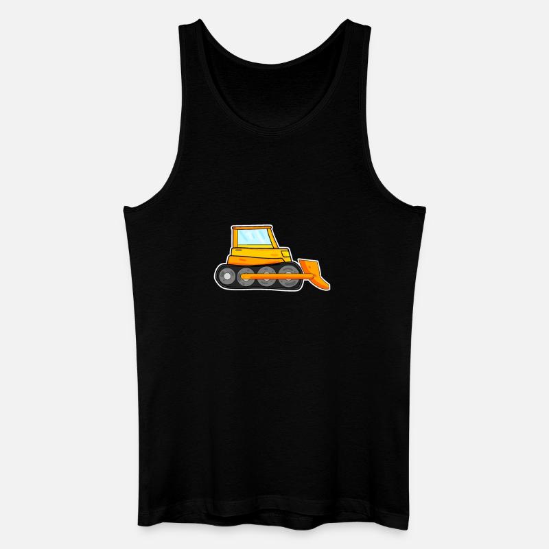 Bagger Baustelle Baggerfahrer - Männer Bio Tank Top - Schwarz