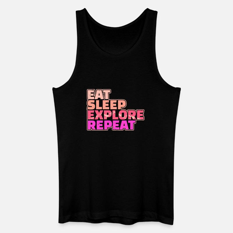 Bergsteigen Wanderer Wanderung Wandern Statement - Männer Bio Tank Top - Schwarz