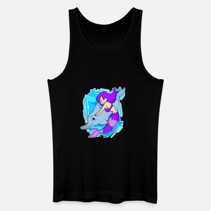 Meerjungfrau - Männer Bio Tank Top - Schwarz