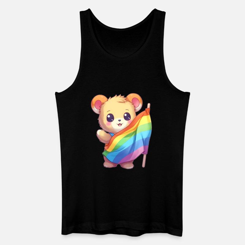 Liebe ist eine Bärennotwendigkeit - Männer Bio Tank Top - Schwarz