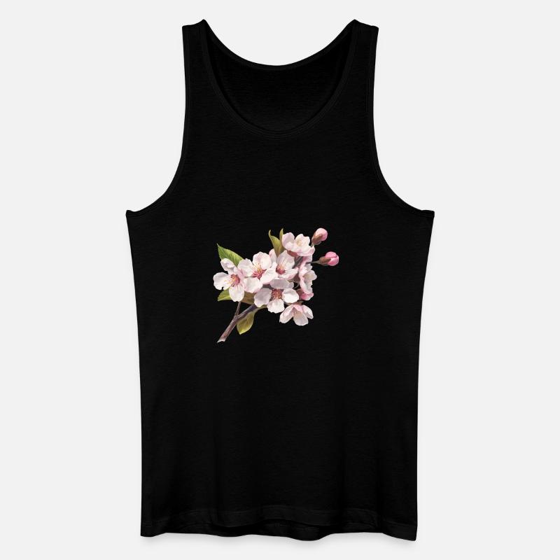 Pastellkirschblüten - Männer Bio Tank Top - Schwarz