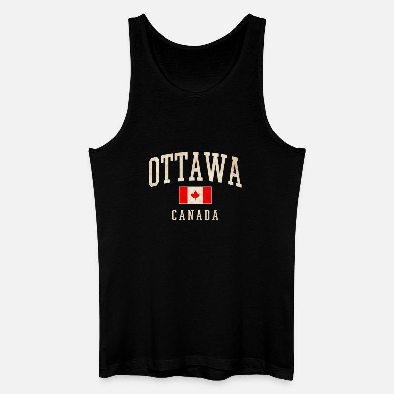 Conception du drapeau d’Ottawa Canada - Débardeur bio Homme - noir