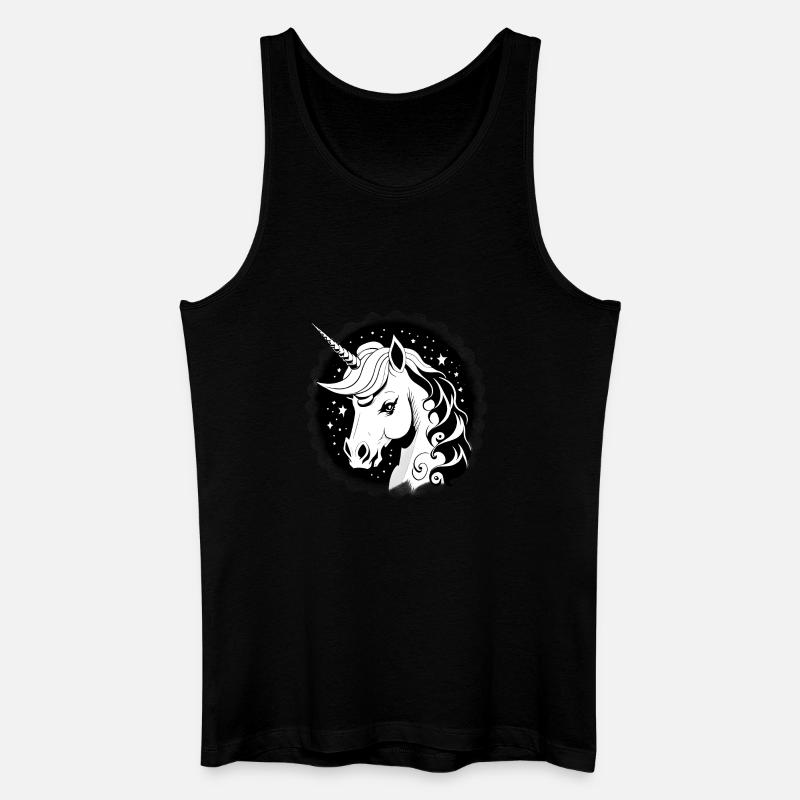 Goth Einhorn - Männer Bio Tank Top - Schwarz