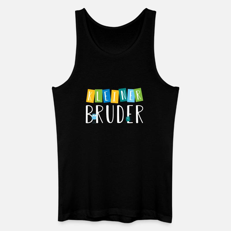 kleiner Bruder - süße Monster - Männer Bio Tank Top - Schwarz