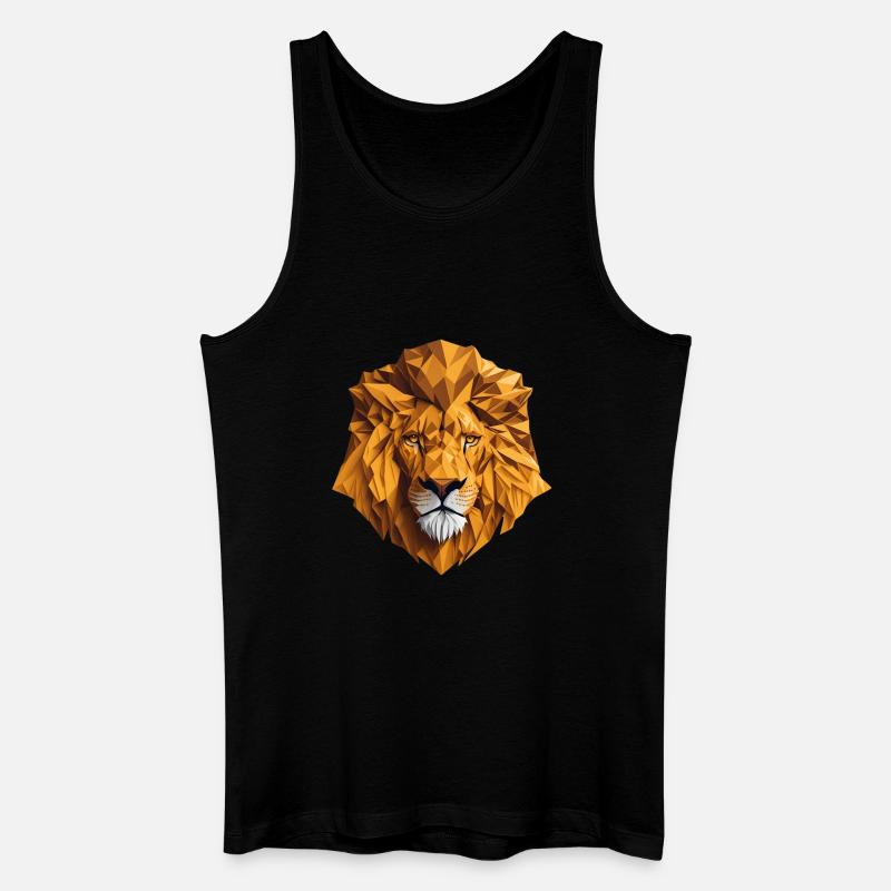 Löwenkopf - Männer Bio Tank Top - Schwarz