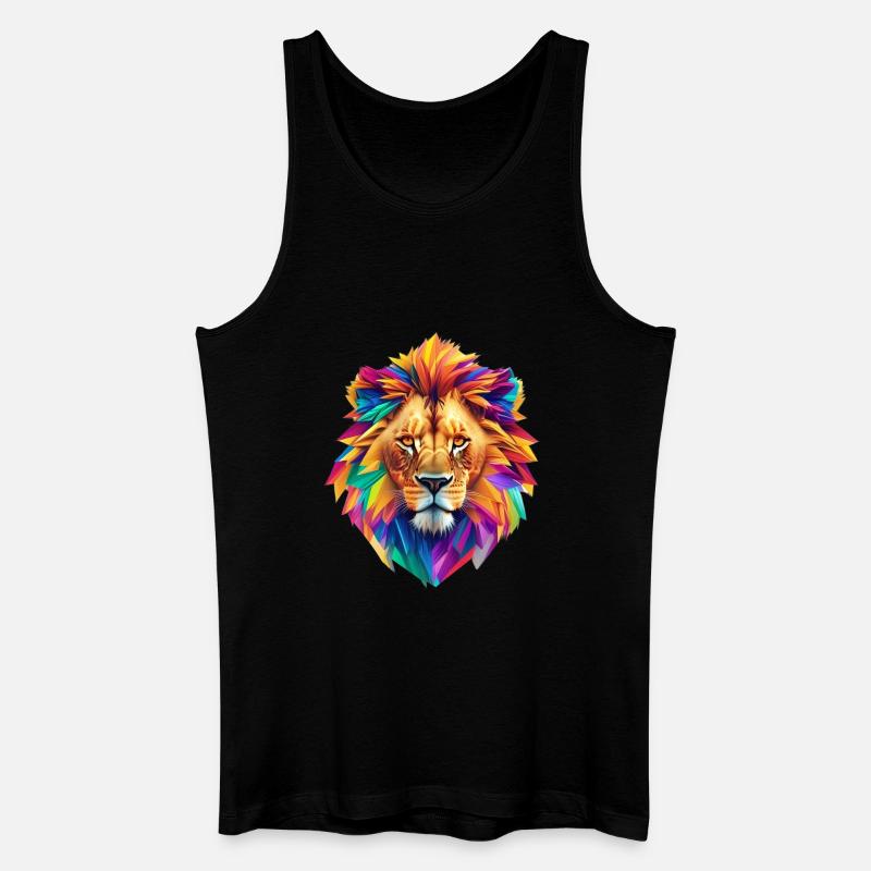 Löwenkopf - Männer Bio Tank Top - Schwarz