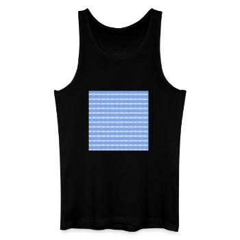 karierte muster, Leinenstoffmuster Gitteroptik - Männer Bio Tank Top - Schwarz - Vorne