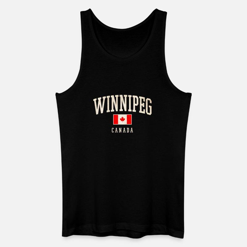 Winnipeg Canada Retro Varsity - Männer Bio Tank Top - Schwarz
