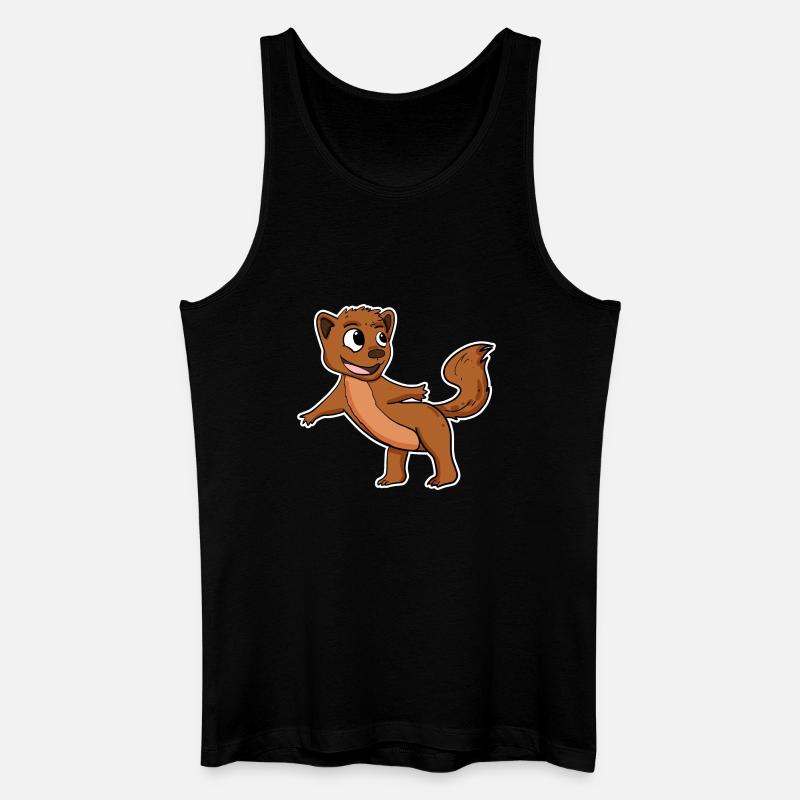 Wiesel Marder - Männer Bio Tank Top - Schwarz